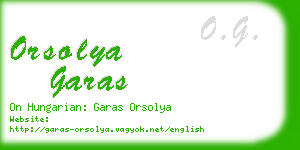 orsolya garas business card